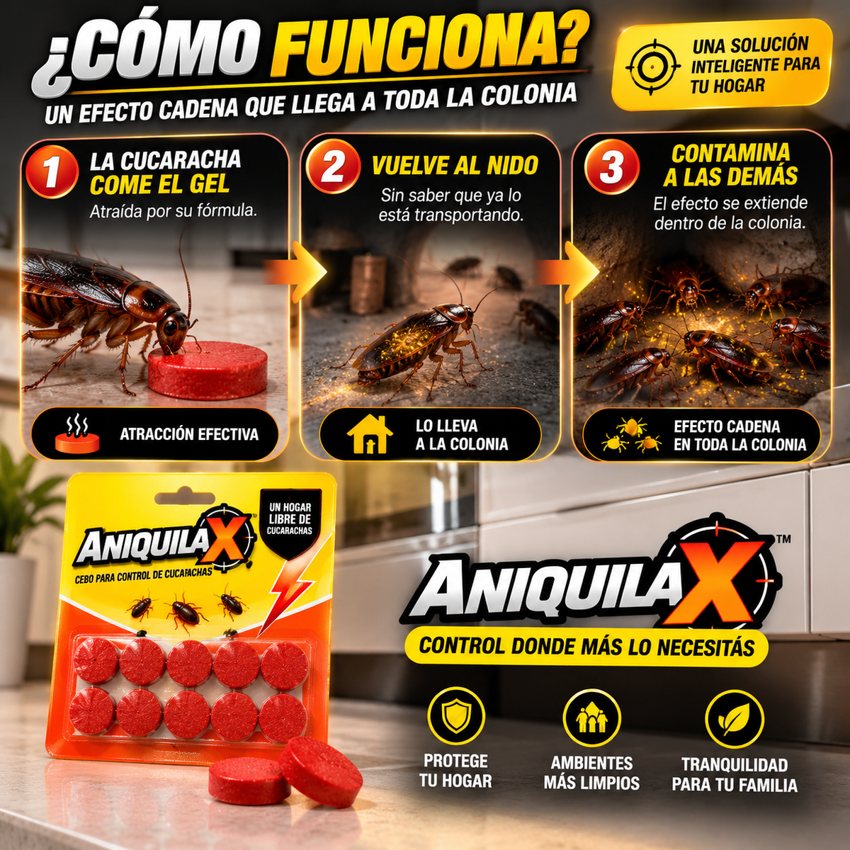 ANIQUILAX | CEBO PARA CONTROL DE CUCARACHAS