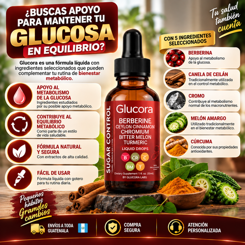 GLUCORA™ — Gotas líquidas para control de Glucosa