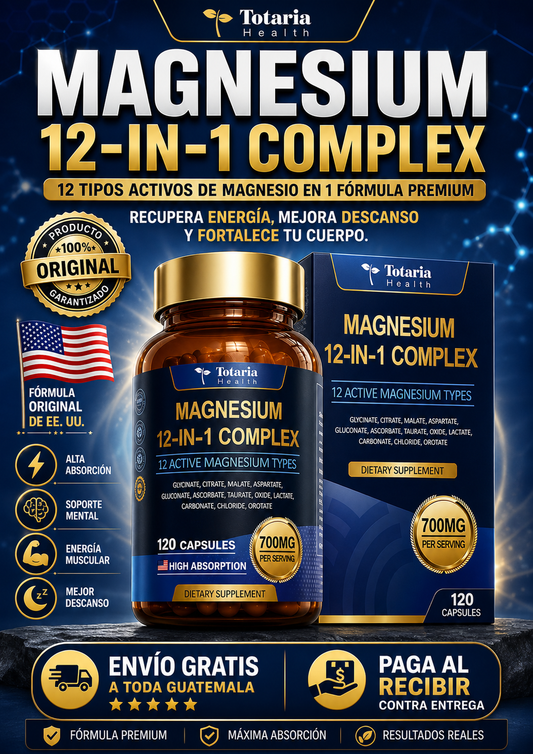 MAGNESIO 12 EN 1 COMPLEX X 120 SUPLEMENTO DE MAGNESIO